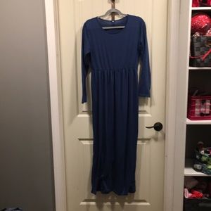Long Sleeve Blue Dress Size Large